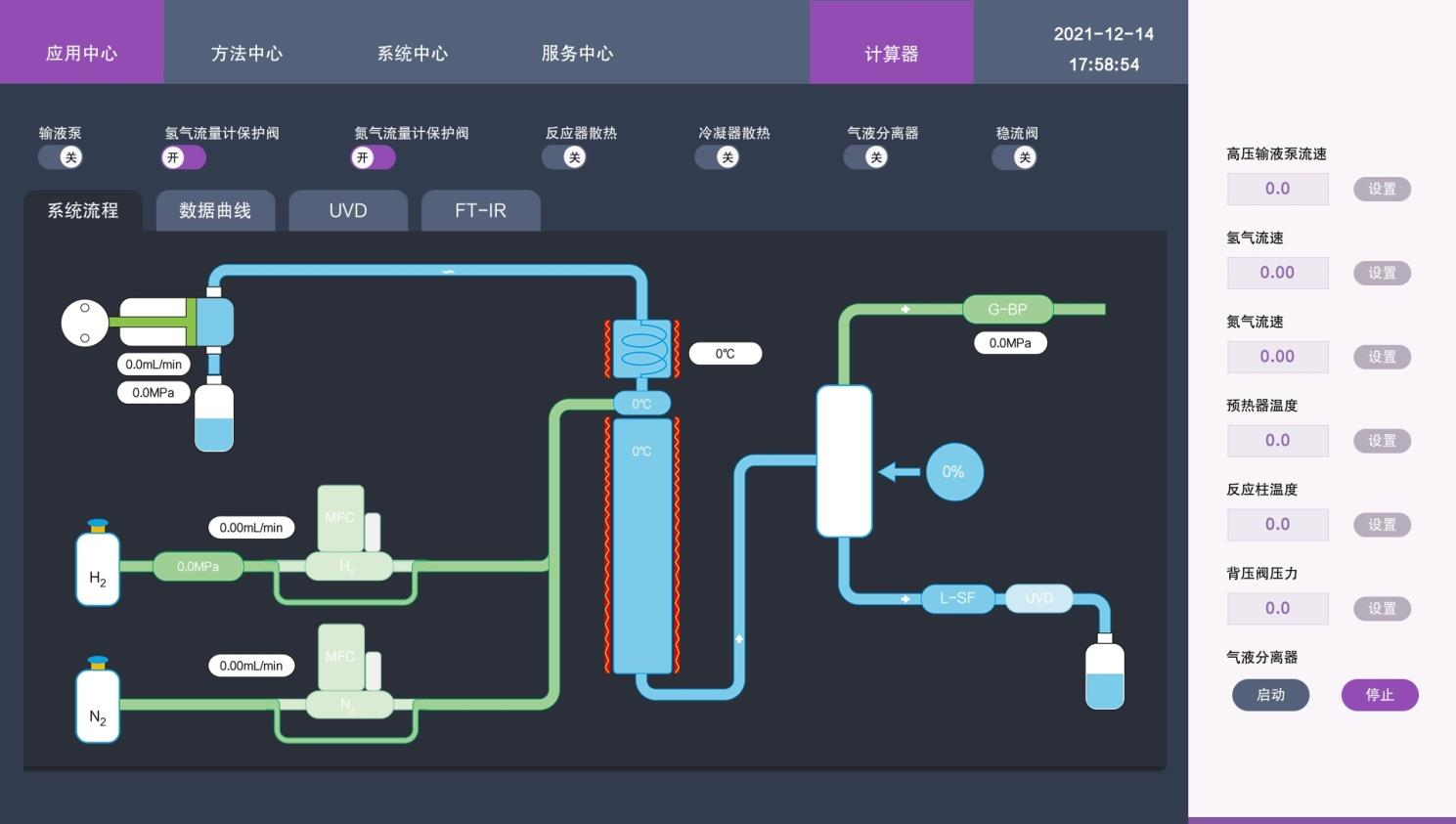 全自动微反应加氢仪软件操作主界面.png